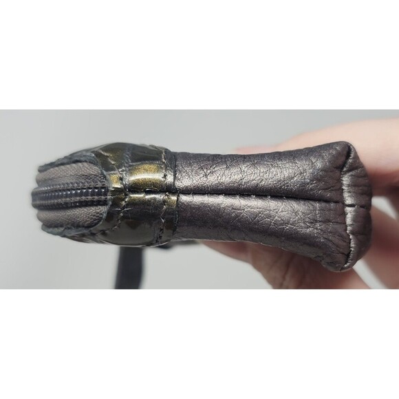 Brighton Heart Change Coin Holder Silver Metallic Pebbled Leather 4.5"x3.5" - Picture 8 of 12
